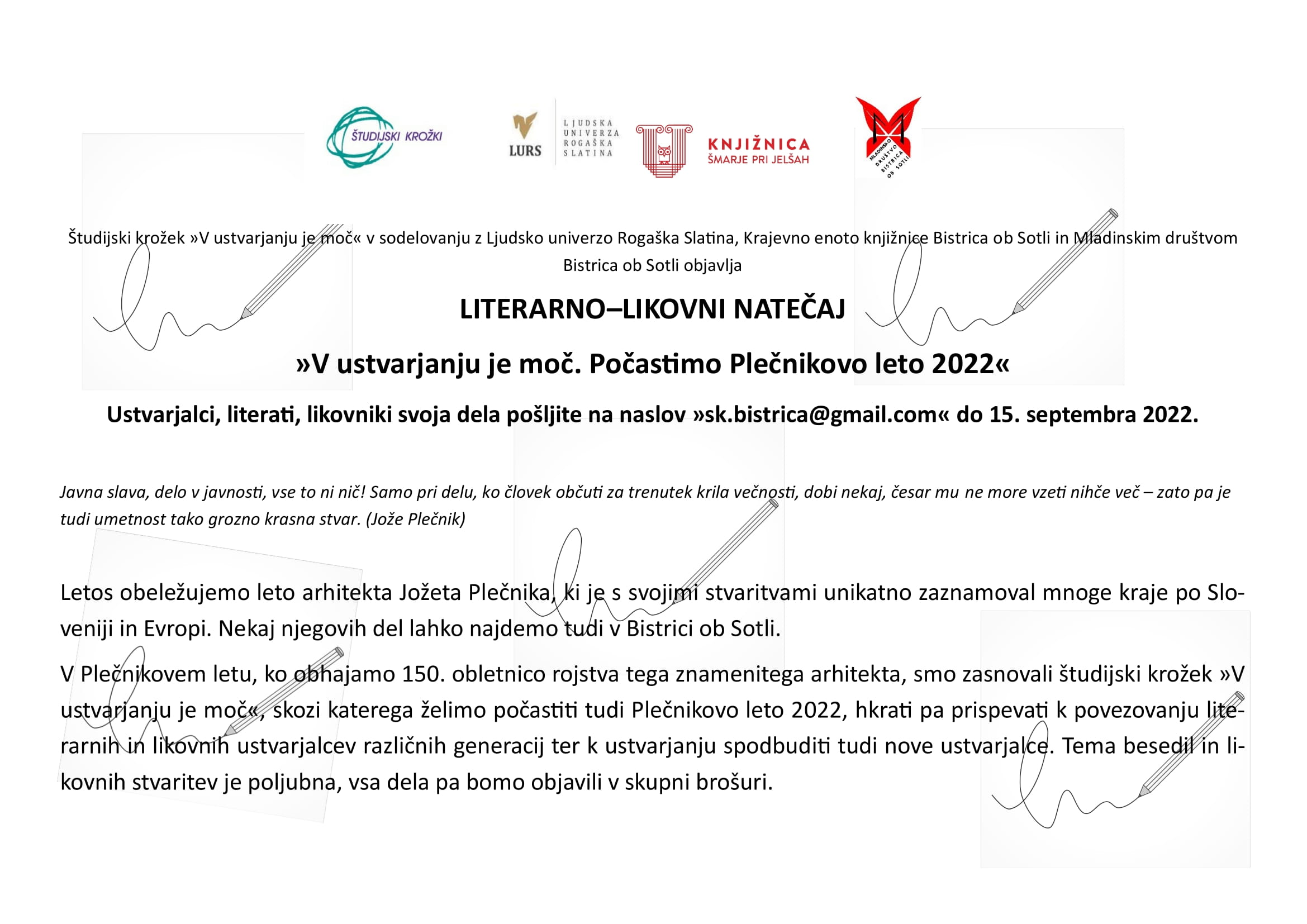 Literarno - likovni natečaj